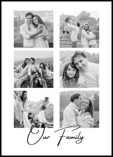 Our Family Collage Plakat Plakat / 21x30cm Our Family Collage Plakat Plakat / 21x30cm
