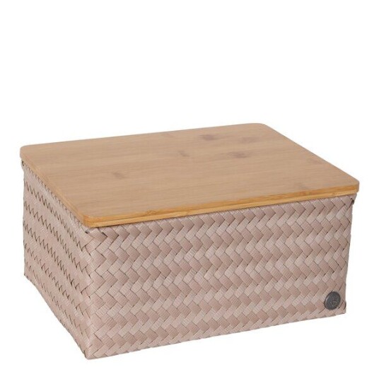 Handed By Top Fit stor oppbevaringskurv m/lokk 31x23x15 cm caffè latte Handed By Top Fit stor oppbevaringskurv m/lokk 31x23x15 cm caffè latte