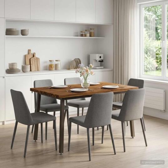 vidaXL 120 x 80 x 75 cm Solid akasietre Naturlig og Kaffe Rektangulær