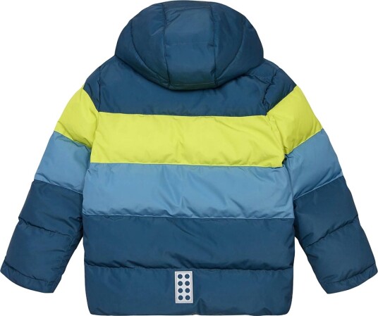 LEGO® Wear Polstret Jakke LWJipe 705 Midt Blue LEGO® Wear 10 år (140) Dunjakke Blå Gul