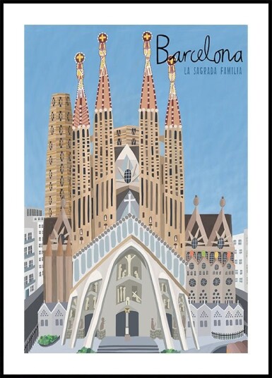 The Sagrada Familia Barcelona by Artist Carla Daly Plakat Plakat / 30x40cm