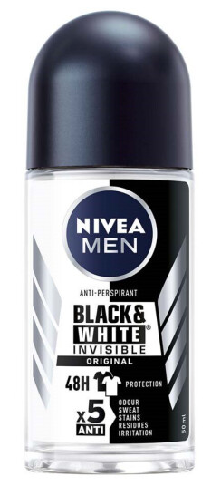 Nivea Men Deo Black & White Invisible Roll-on 50ml Nivea Men Deo Black & White Invisible Roll-on 50ml