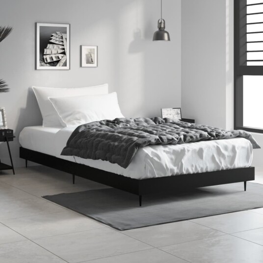vidaXL Sengeramme svart 90x200 cm konstruert tre