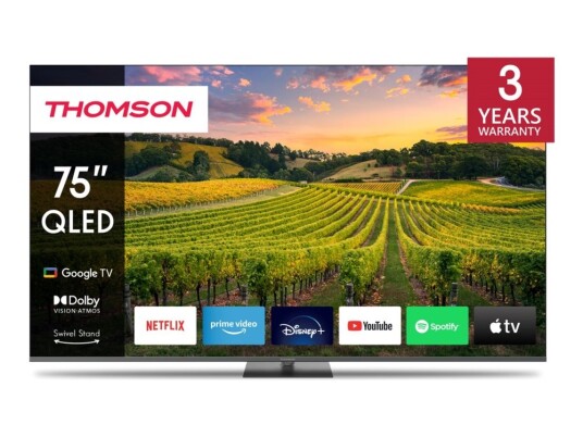 Thomson 75" QLED 4K Smart TV med Google TV og HDR 75QG5C14 Thomson 75" QLED 4K Smart TV med Google TV og HDR 75QG5C14