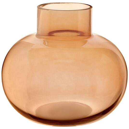 VEGA Glassvase Agnija; 20x18 cm (ØxH); Brun; Rund
