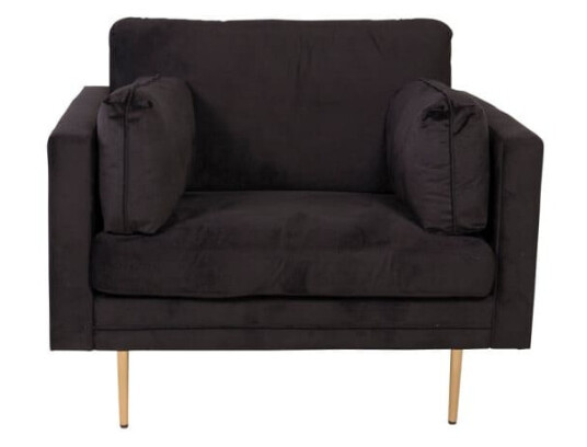 Møbel24 Boom Lenestol Velour Svart. Møbel24 Boom Lenestol Velour Svart.