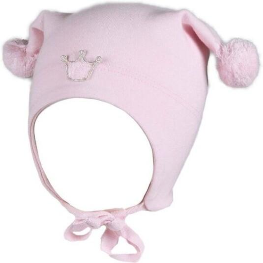 Kivat vårlue til barn og baby med krone Soft Rosa