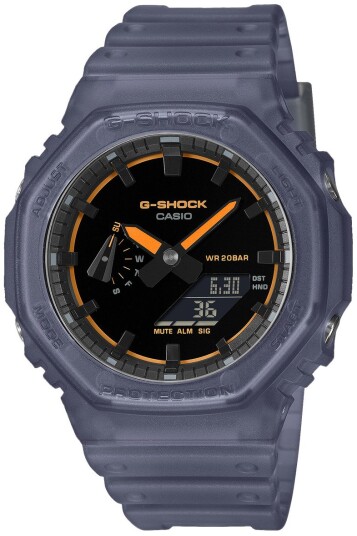 Casio Herreklokke GA 2100K 2AER G Shock Sort/Resinplast Ø45.4 mm