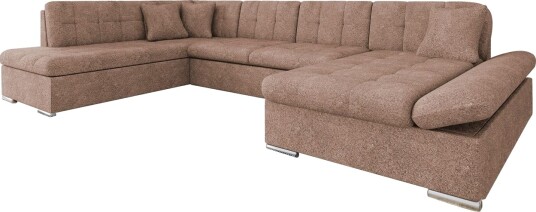 Zumar Sovesofa med Sjeselong og Dobbel Sjeselong 4 seter i Bouclé   Rosa