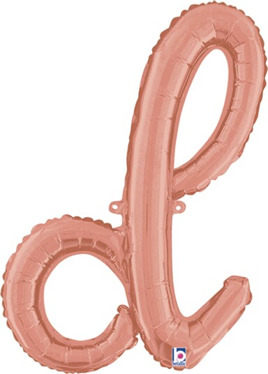 Ballongkungen Bokstavballong Script Roségull Bokstav D 34704RG