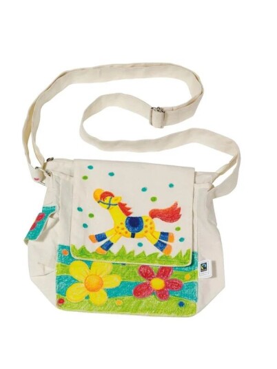 Goki Shoulder Bag, Fair Trade, Skulder Veske, Shoulder Bag, Hvit, 340 Mm, 180 Mm, 120 Mm