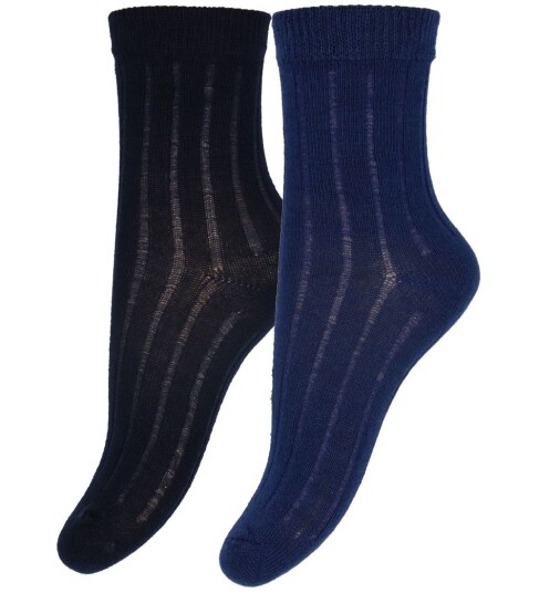 Minymo Ankle Sock Rib (2-Pack) Navy 23\26 Minymo Ankle Sock Rib (2-Pack) Navy 23\26
