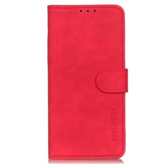 Khazneh Samsung Galaxy S22 KHAZNEH Retro Kunstskinn Flipdeksel med Lommebok - Rød