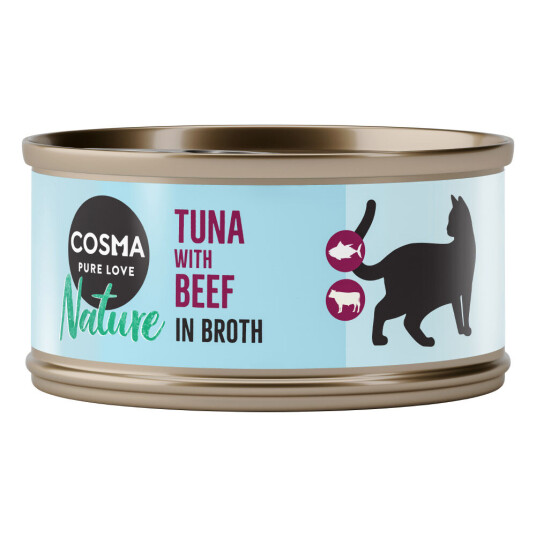 Cosma Nature 6 X 70 G Tunfisk Og Okse I Kraft