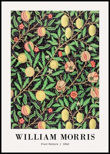 William Morris Fruit Pattern 1862 Art Plakat Plakat / 100x150cm