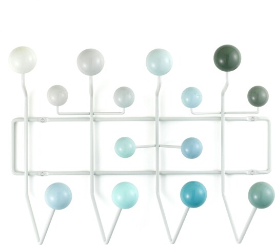 Vitra Hang It All White Muti Tone Garderobestativ Charles & Ray Eames Flerfarget,Hvit