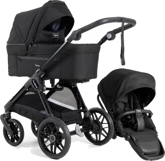 Emmaljunga Sento Pro Urban Ergo+ All Black Komplett Barnevogn
