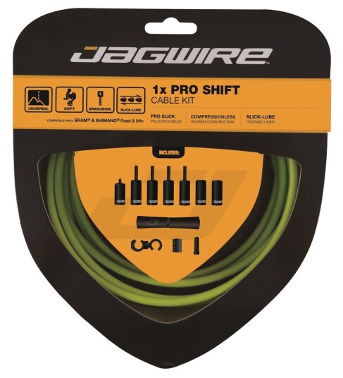 Jagwire Pro Kabelsett 1x Girkabel Organic Green