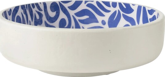 J Line Salad Bowl Floral Man Wd Bl/W   Blue   Ø 38 CM