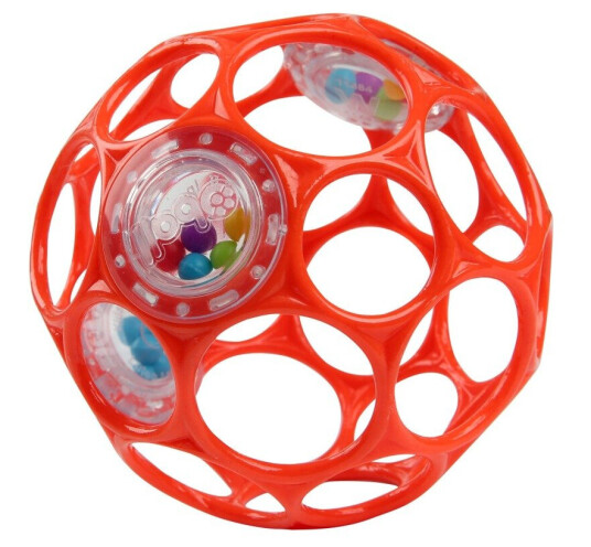 Oball | Oball motorikkball og rangle, 10 cm Rød Oball | Oball motorikkball og rangle, 10 cm Rød