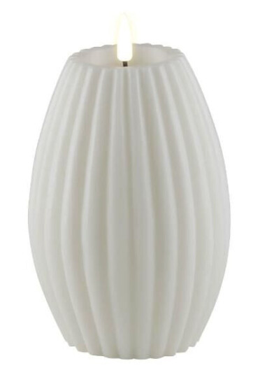Deluxehomeart Stripe LED kubbelys 15x10cm hvit