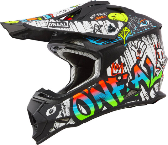 Oneal 2SRS Rancid flerfarget Motocross Hjelm L Flerfarget