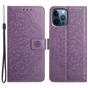 iPhone 16 Pro Max Mandala Series Lommebok-deksel Lilla
