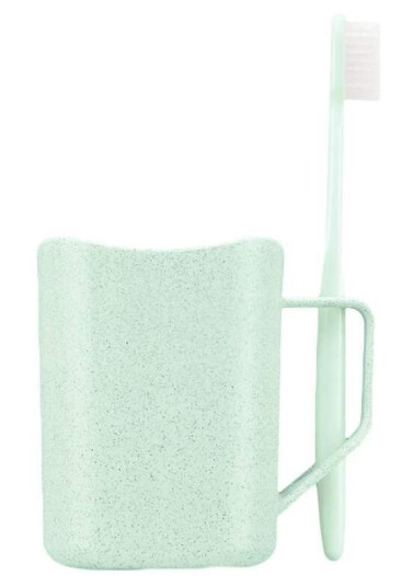 Krus med Holder for Tannbørster, Grønn Krus med Holder for Tannbørster, Grønn