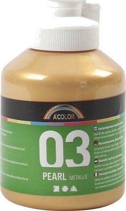 A-Color A-Color akrylmaling gull 03 metallic 500 ml