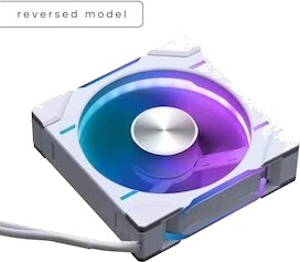 Phanteks D30 120mm Reversert PWM Vifte med D-RGB Hvit Phanteks D30 120mm Reversert PWM Vifte med D-RGB Hvit