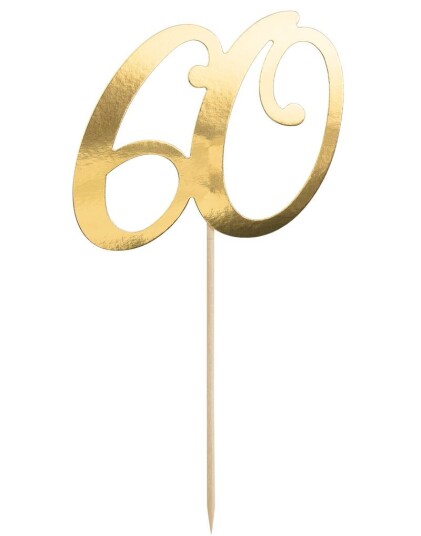 60 år  Kaketopper 21 cm