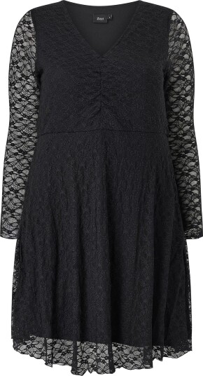 Zizzi Kjole Magasa L/S Abk Dress Svart