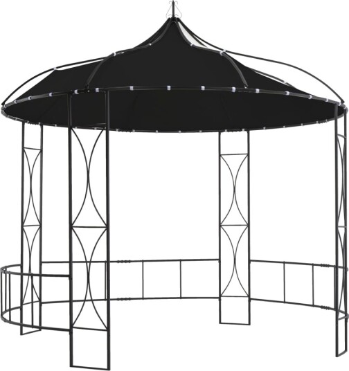 vidaXL Paviljong 300x290 cm antrasitt rund