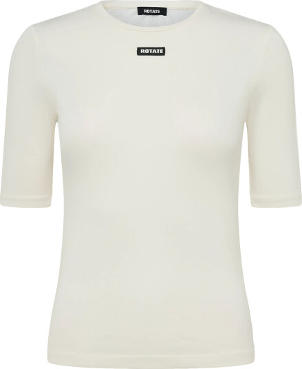ROTATE Short Sleeve T Shirt   Cream   XL
