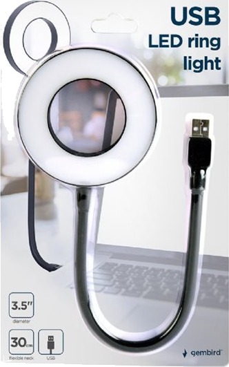 Gembird Usb Light Led 3 W Hvitt Lys 6500 K Ring