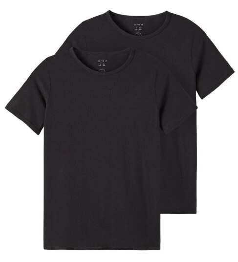 Name It T skjorte nkmT shirt Slim 2 pakning Svart