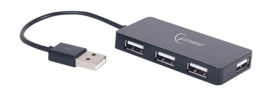 Gembird UHB-U2P4-04 - hub - 4 ports USB-hub - 4 porter - Svart
