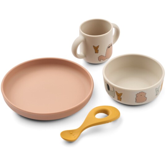 LIEWOOD Cats And Dogs / Sandy Vivi Printed Tableware Sett