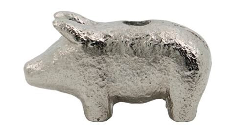 House Doctor Pig lysestake 5 cm Antikksølv