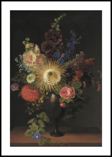 A Porphyry Vase With Cactus Grandiflora and Other Flowers By C. D. Fritzsch Plakat / 21x30