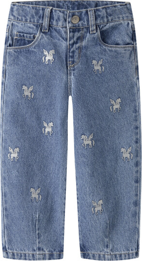 Name It Nmfbella Barrel Glitter Jeans 4577 Im L Blue 86