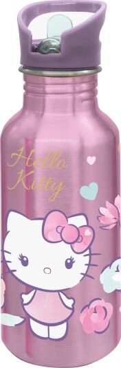 Hello Kitty Aluminium Vannflaske 545 ml Rosa Hello Kitty Aluminium Vannflaske 545 ml Rosa