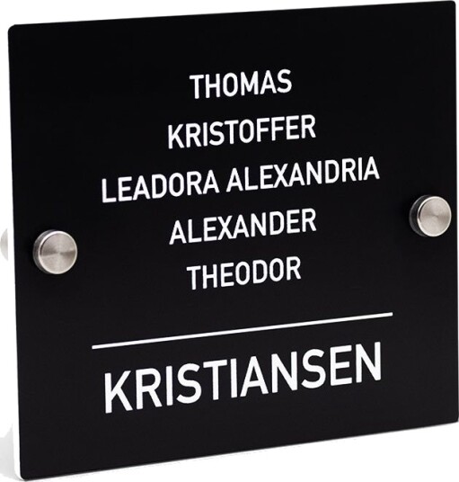 Dørskilt Moderne Stort svart
