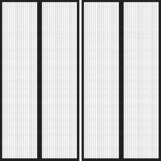 Insektsgardiner for dør 2 stk med magnetblokker svart 220x100cm