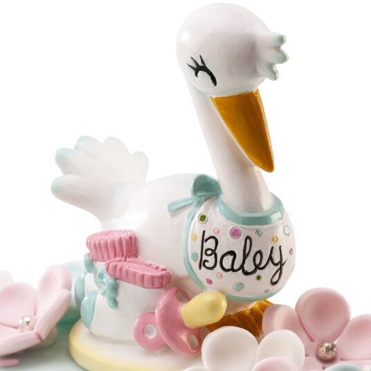 Dekora Stork Babyshower Kakefigur, 10 cm