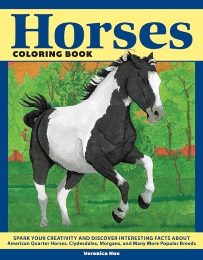 Horses Coloring Book Av Veronica Hue
