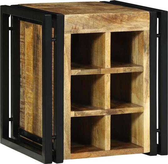 vidaXL Vinhylle Brun 34.5 x 35 x 39 cm Massivt mangotre