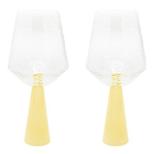 Brût Claude vinglass 40 cl 2 stk gul/klar Brût Claude vinglass 40 cl 2 stk gul/klar