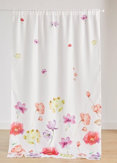 Bonprix Mikrofibergardin med blomsterprint 1-pack false