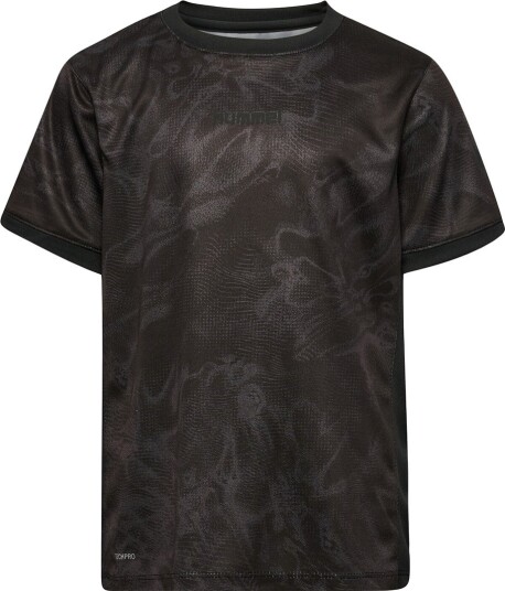 Hummel T skjorte HmlBlaze Black/Asfalt Hummel 12 år (152) T skjorte Svart